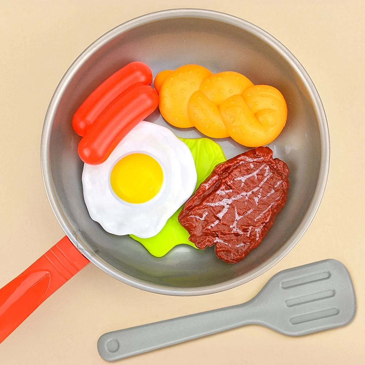 Theefun Accesorios de cocina de juego: juegos de comida para  niños, juego de cocina de simulación con olla de presión de plástico,  sartén, utensilios de cocina, regalos educativos de aprendizaje para 