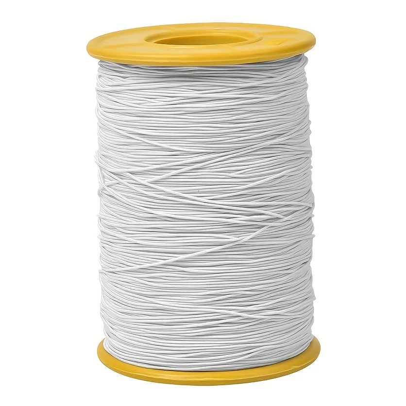 White Nylon Elastic Wire Cords Fabric Crafting Round - Temu