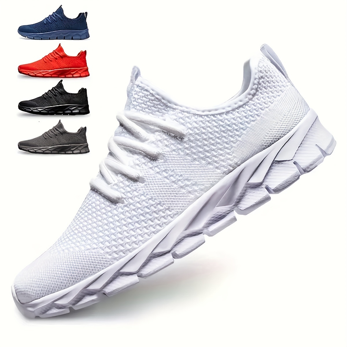 Men's Lace Sneakers Athletic Shoes Lightweight Breathable - Temu Canada