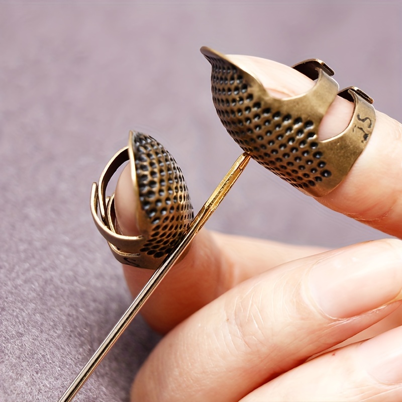 Sewing Thimbles Metal Sewing Thimble Rings Sewing Thimble - Temu