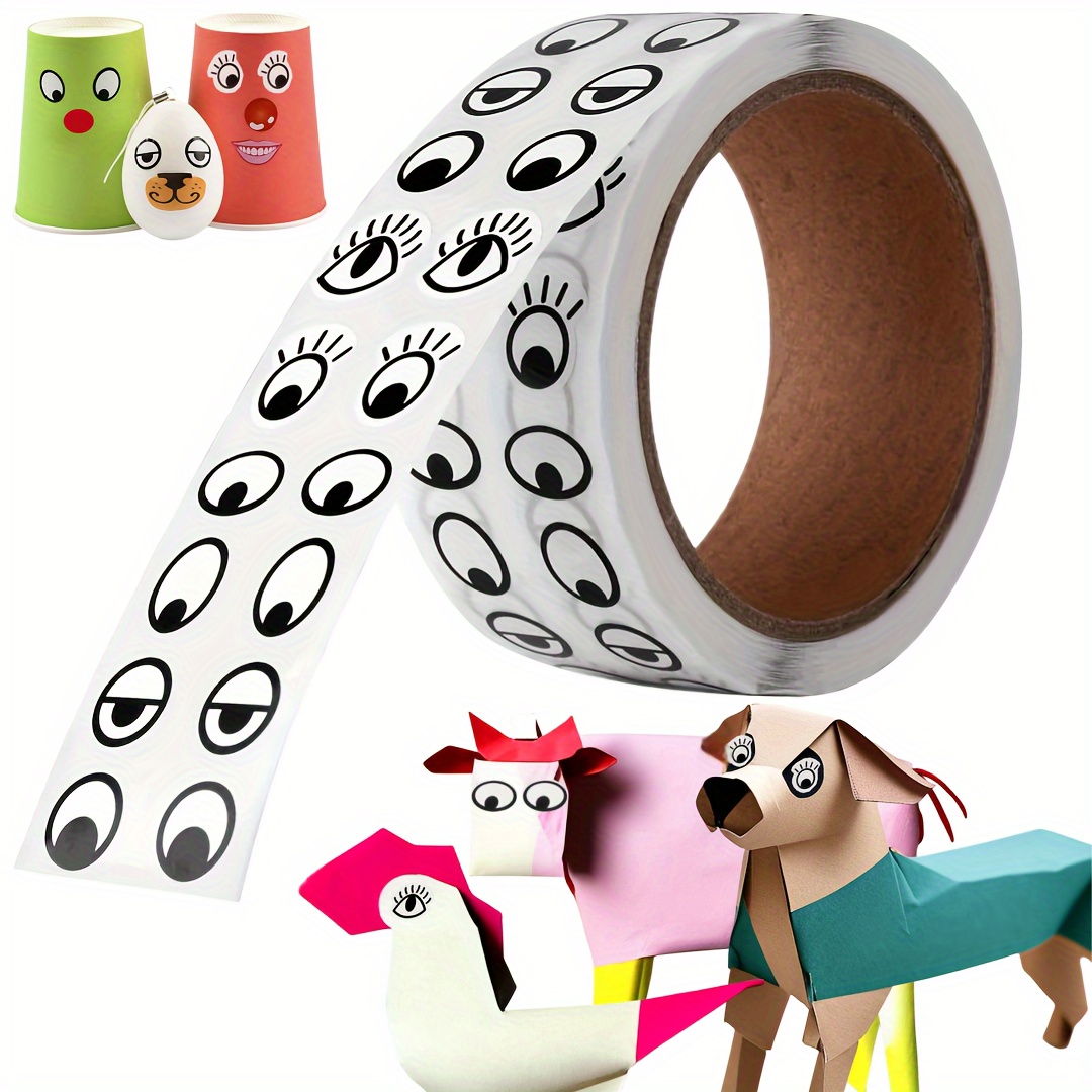 1000pcs Eye Stickers + 500 Pairs Of Self-adhesive Eyes For Diy Art Crafts,  Toys And Home Decor