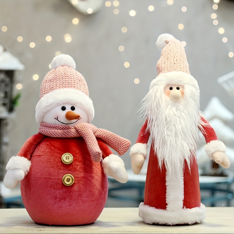 1 muñeco de Papá Noel muñeco de peluche de nieve navideño - Temu