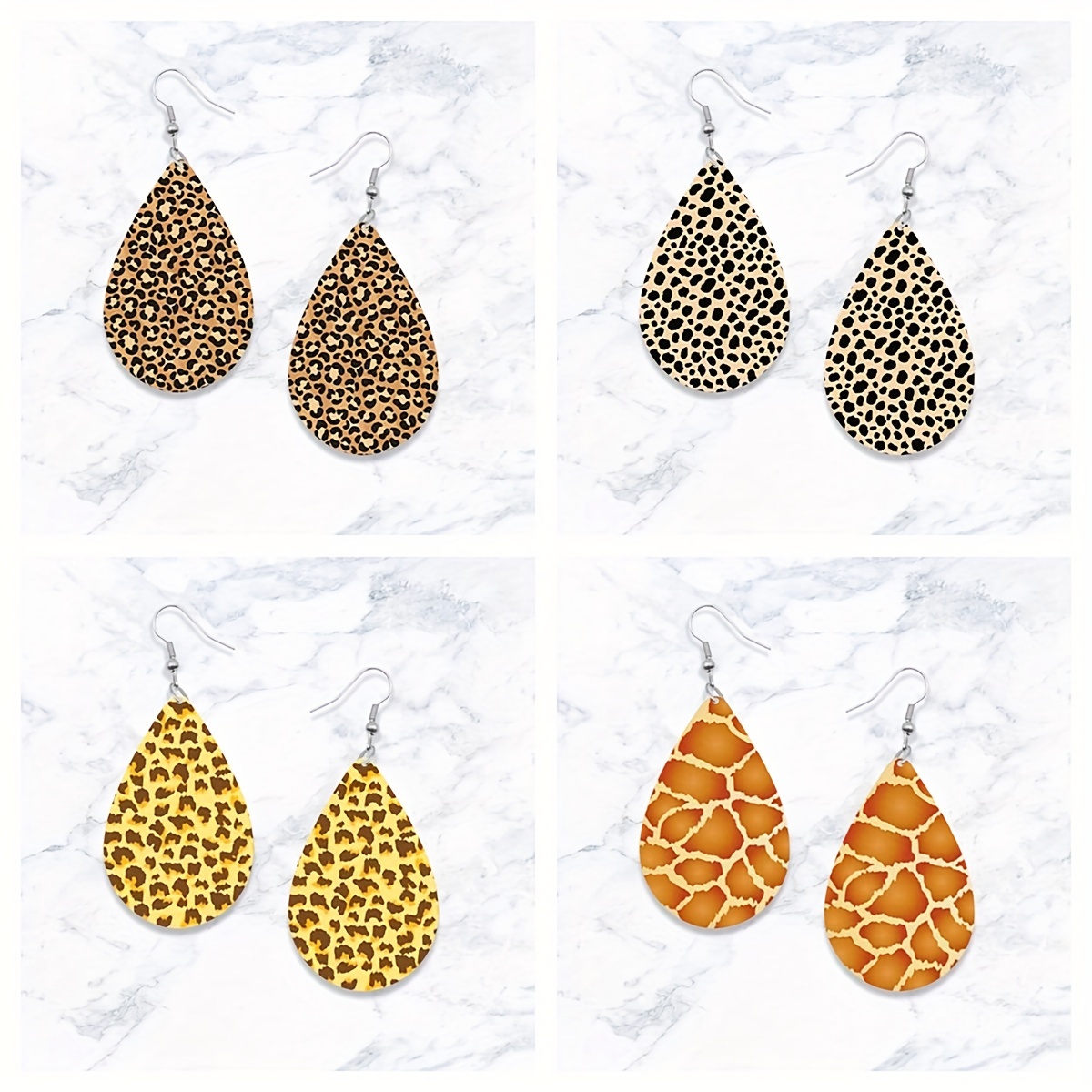 Lovely Animal Design Waterdrop Earrings Rabbit Pig Owl Tiger - Temu