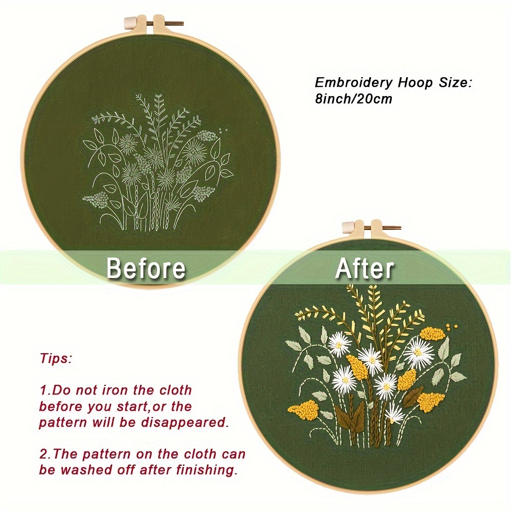 8-inch embroidery hoop - pack of 3