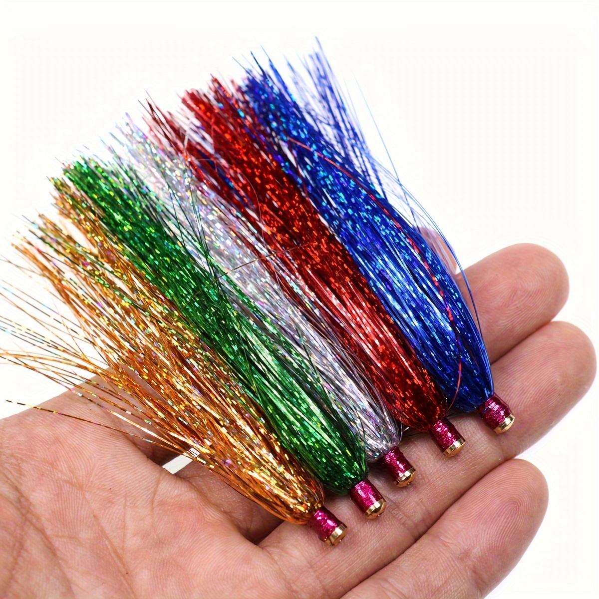 9 Packs Crystal Flash Fly Tying Material Hook Lure Flash Flies Decorating  Holographic Tinsel Krystal Flashabou Sparkle Dry Streamer Luminous for