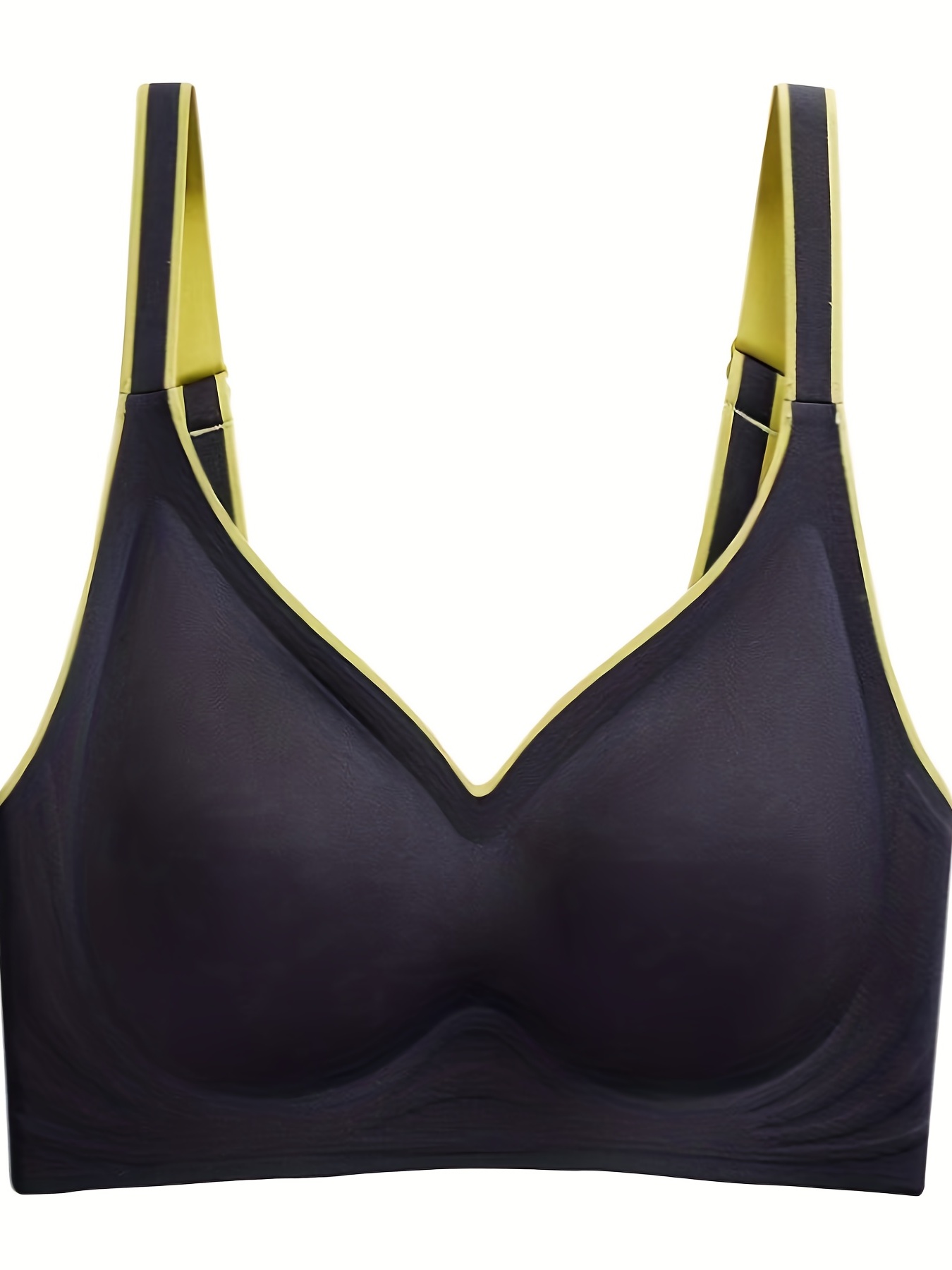 Seamless Color Block Everyday Bras Comfortable Soft Wide - Temu Mexico