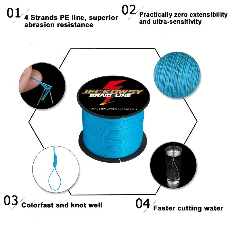 100M Super Strong Braided Wire Fishing Line PE Material Multifilament Carp  Fishing Rope blue 2.5/30LB