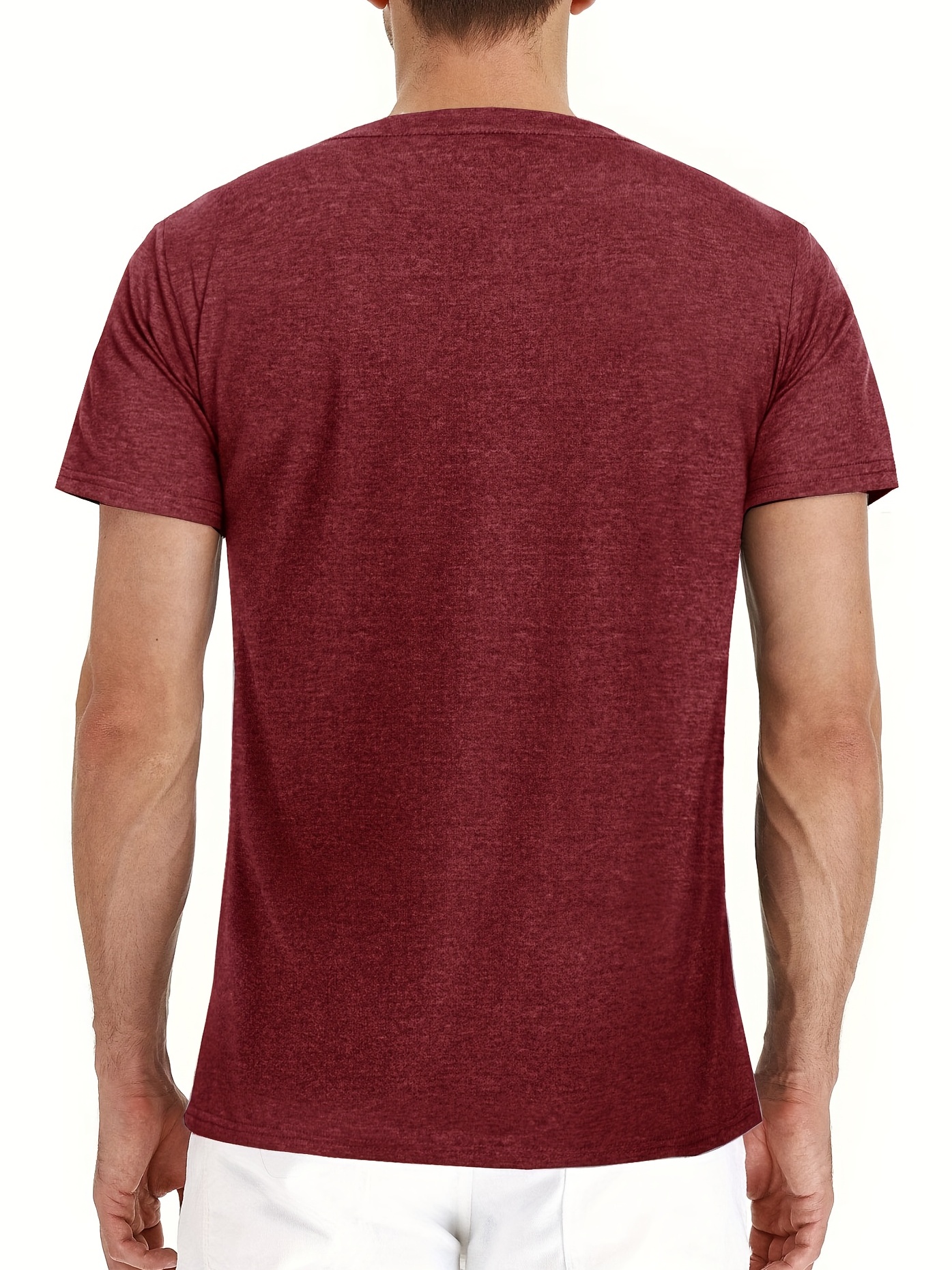 Men's V Neck Short Sleeve T Shirt for Summer