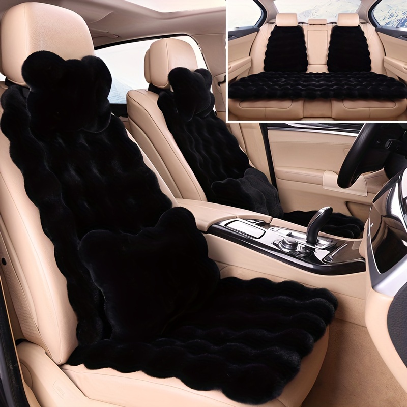 Car Plush Seat Cushion Winter Wool Car Mat Short Imitation - Temu