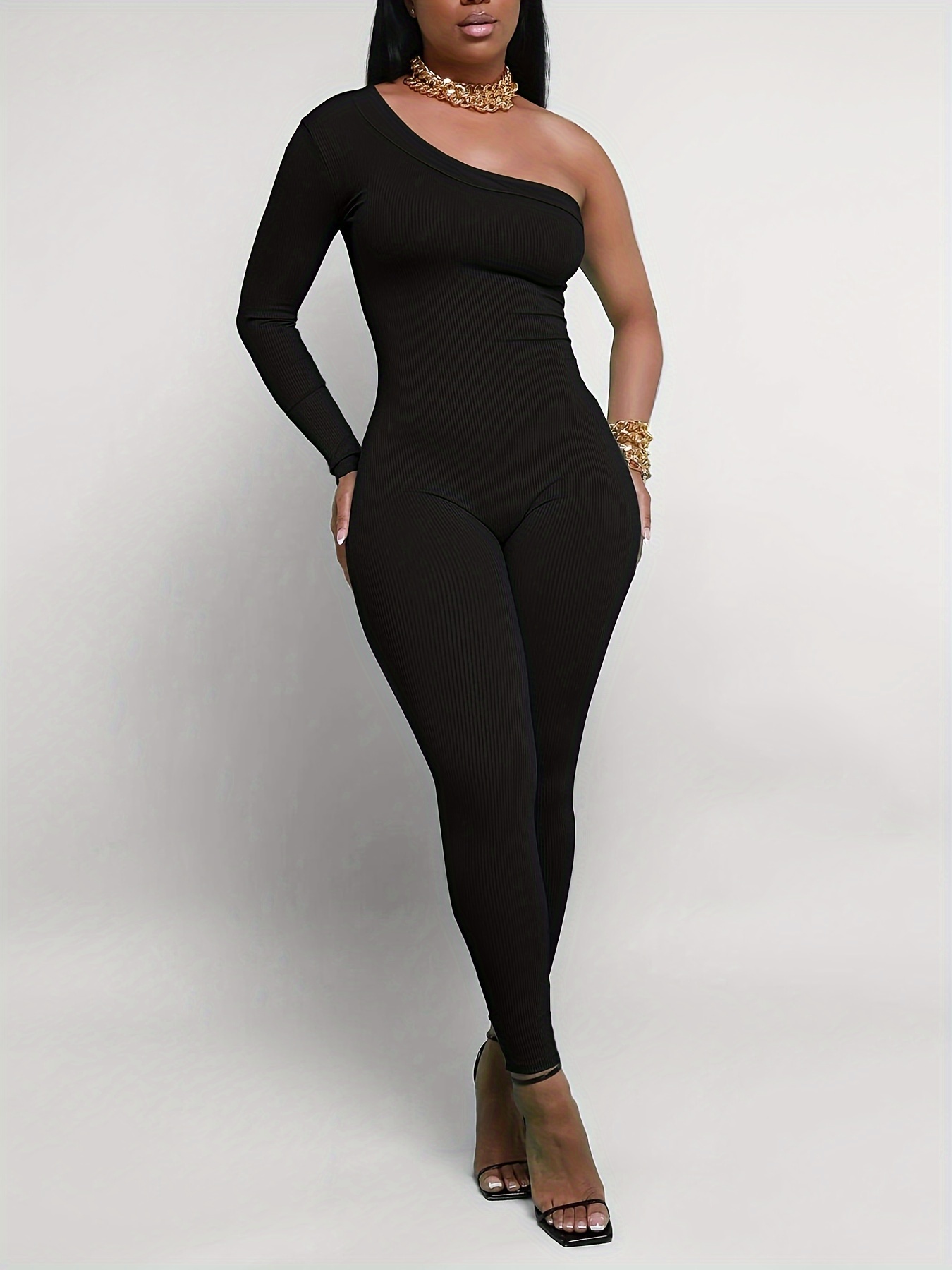  One Piece Jumpsuits For Women Tummy Control Plus Size Ribbed  Rompers Seamless Workout Yoga Jumpsuit