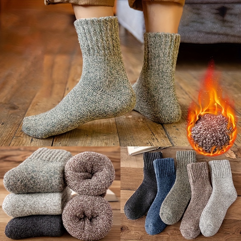 Thick Velvet Pile Lined Socks Thermal Socks Cold Weather - Temu