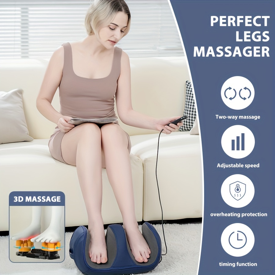 Power Legs - Masajeador eléctrico de pies con control remoto, velocidad  ajustable, vibración, masajeador de pantorrillas, masajeador de pies para