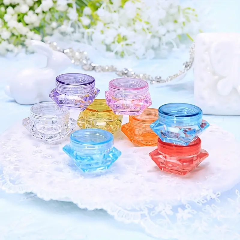 Empty Clear Cosmetic Jars Diamond shaped Mini Cosmetic - Temu