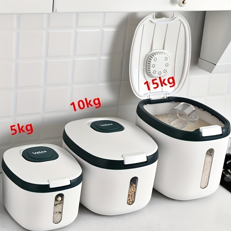 Rice Dispenser Storage Container Food Storage Tank 15kg 33lbs Large Capacity