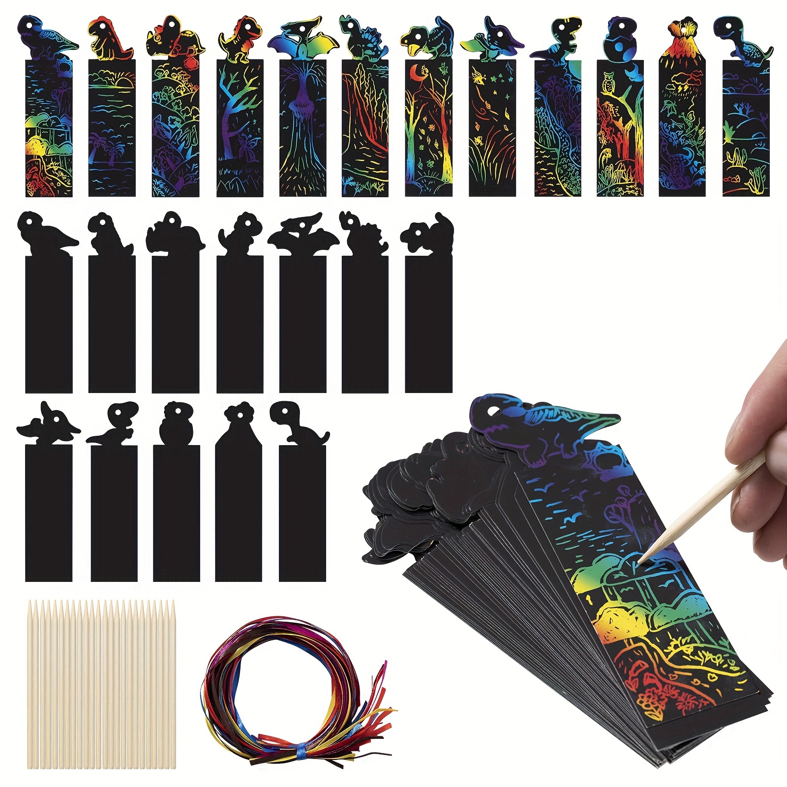 Scratch Art Bookmarks Bookmarks Magic Scratch - Temu