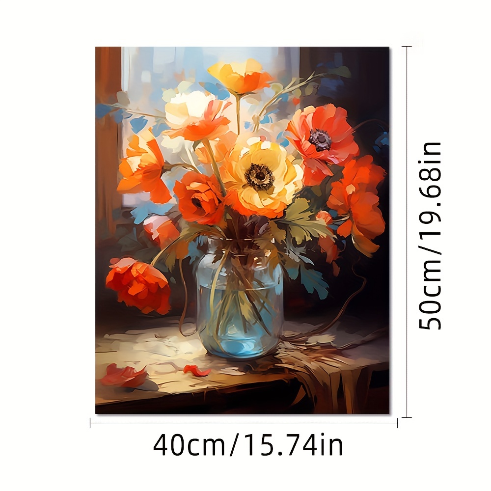 Flowers In Vases Large Paint By Number For Adults Beginner - Temu