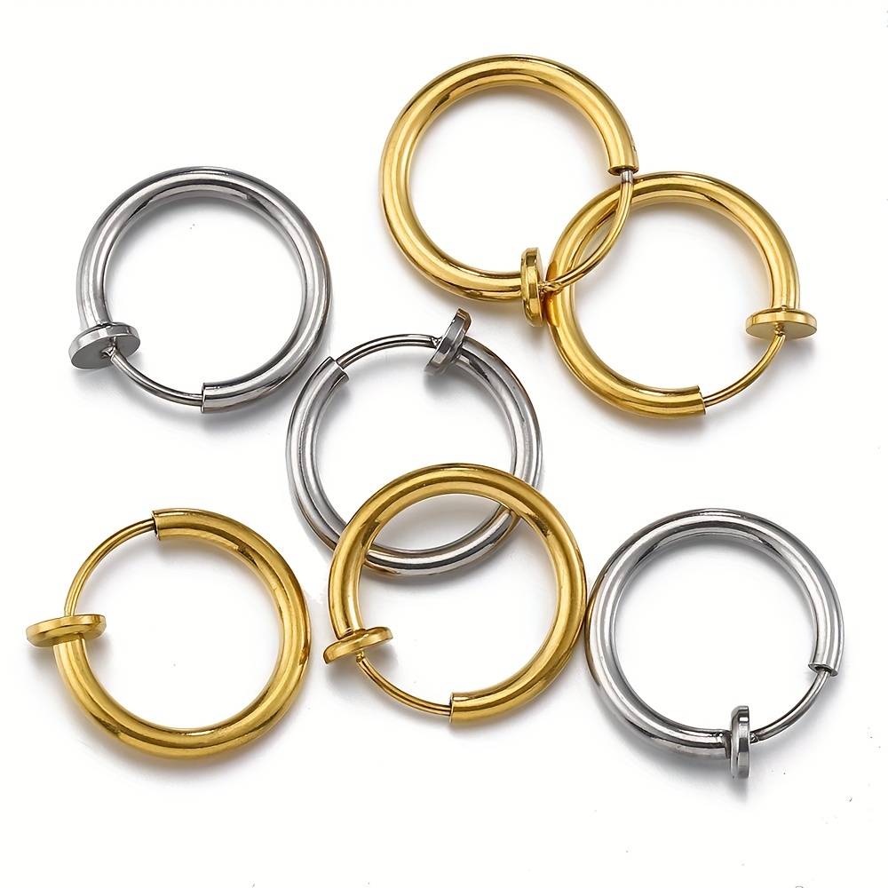 Retractable Hoops in Gold