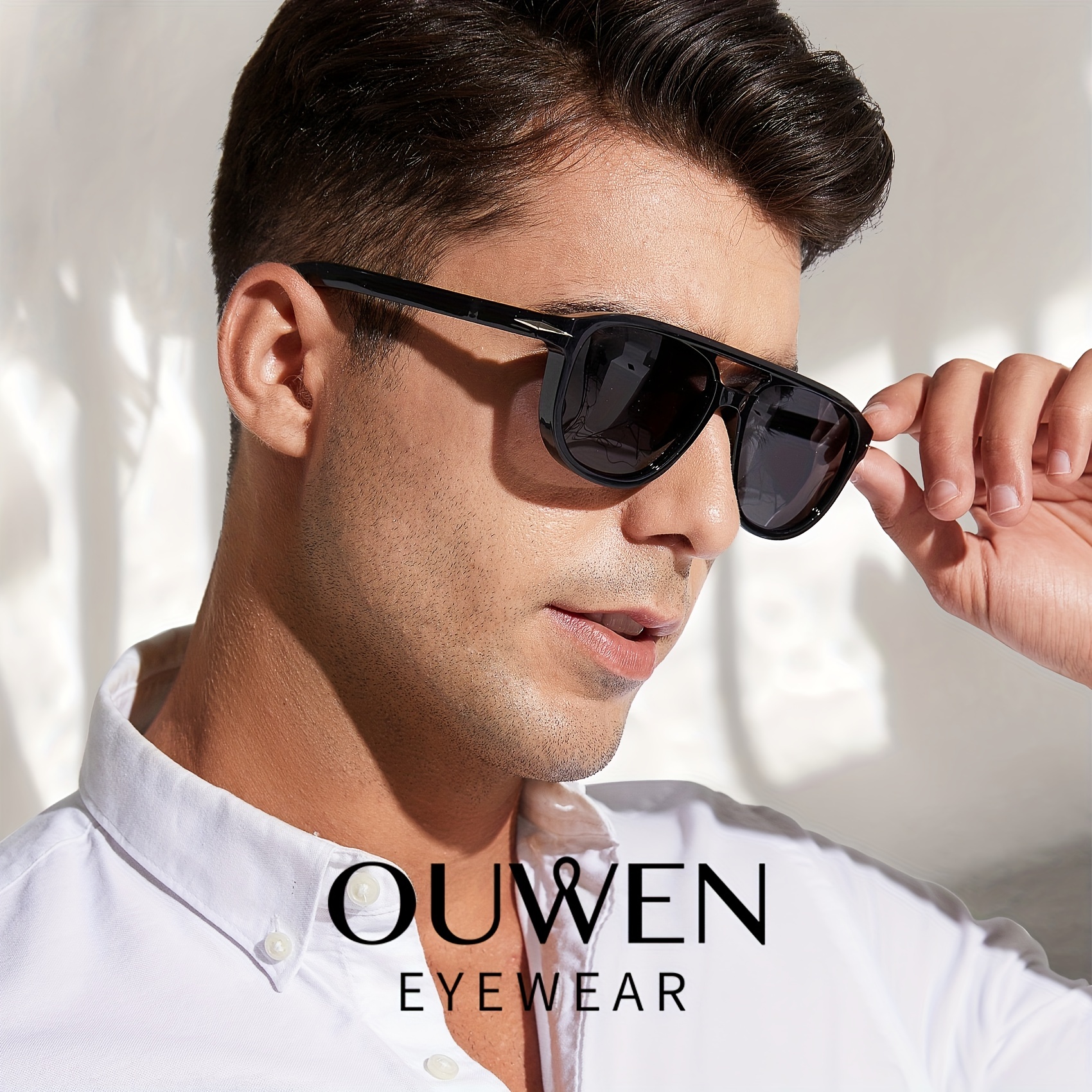 Classic Polarized Square Aviator Sunglasses for Men