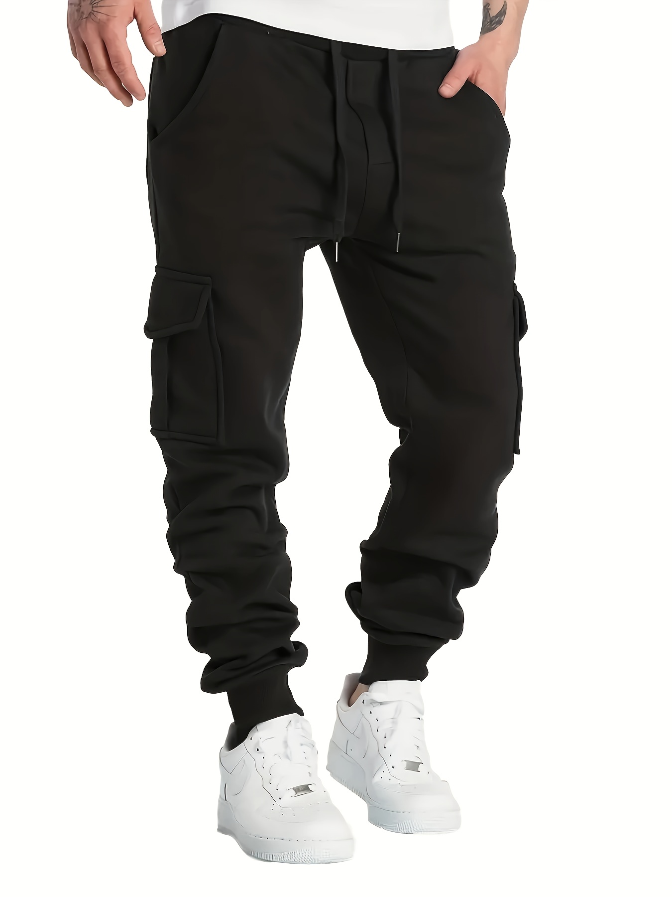 Pro Club Heavyweight Cargo Sweatpants Fleece Long Pants Comfort Activewear  