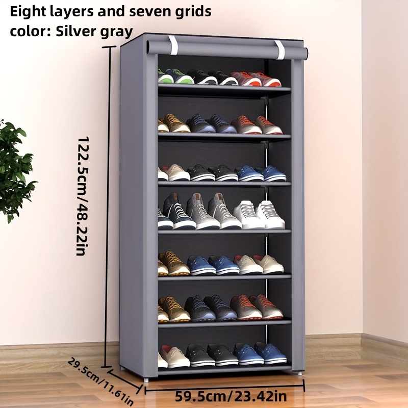 Space Saving 8 Layer Shoe Rack - Dustproof Multi-layer Cabinet For Small  And Narrow Shoes - Free Combination Shoe Storage For Home, Dormitory, And  Indoor Doorway - Temu