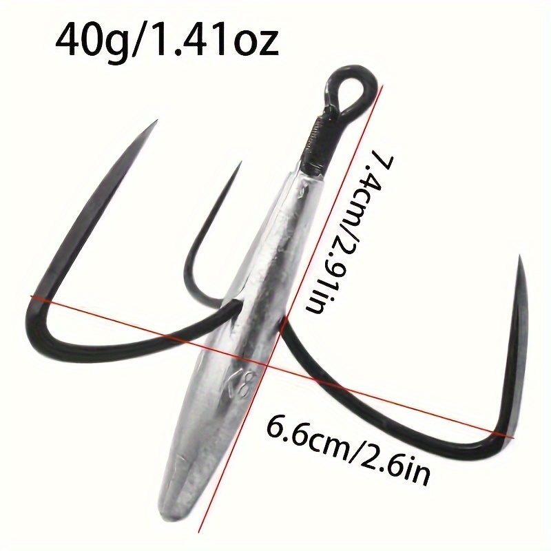 Snagging Hook Snagging Weighted Treble Hook Outdoor Fishing - Temu