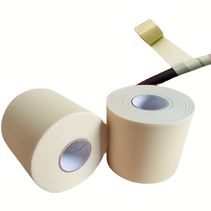 2pcs 4.7 inchx49.2ft Pipe Wrapping Non Stick PVC Duct Tape HVAC Tube Wrap  Yellow