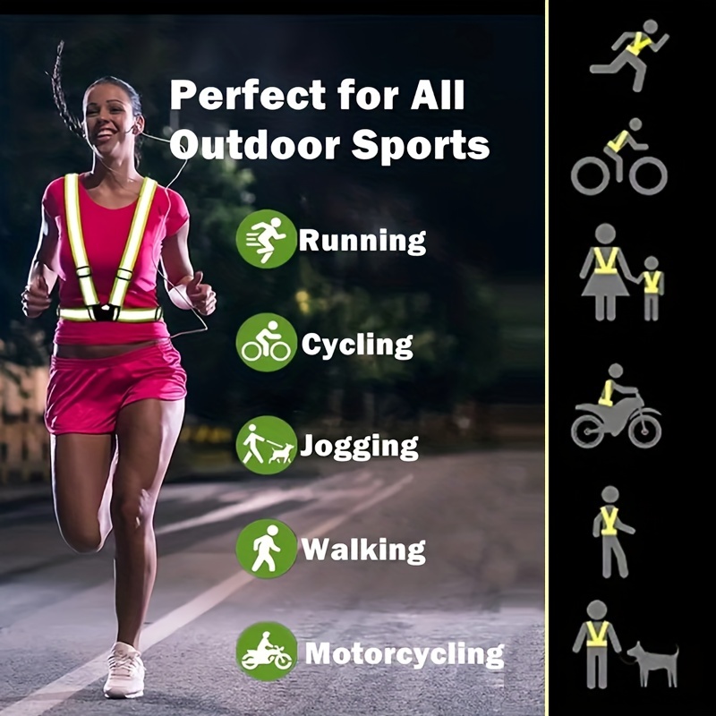 Adjustable Safety Reflective Vest Belt Stripe Strap Night Running Jogging  Biking ⋆ Industrial Safety Products