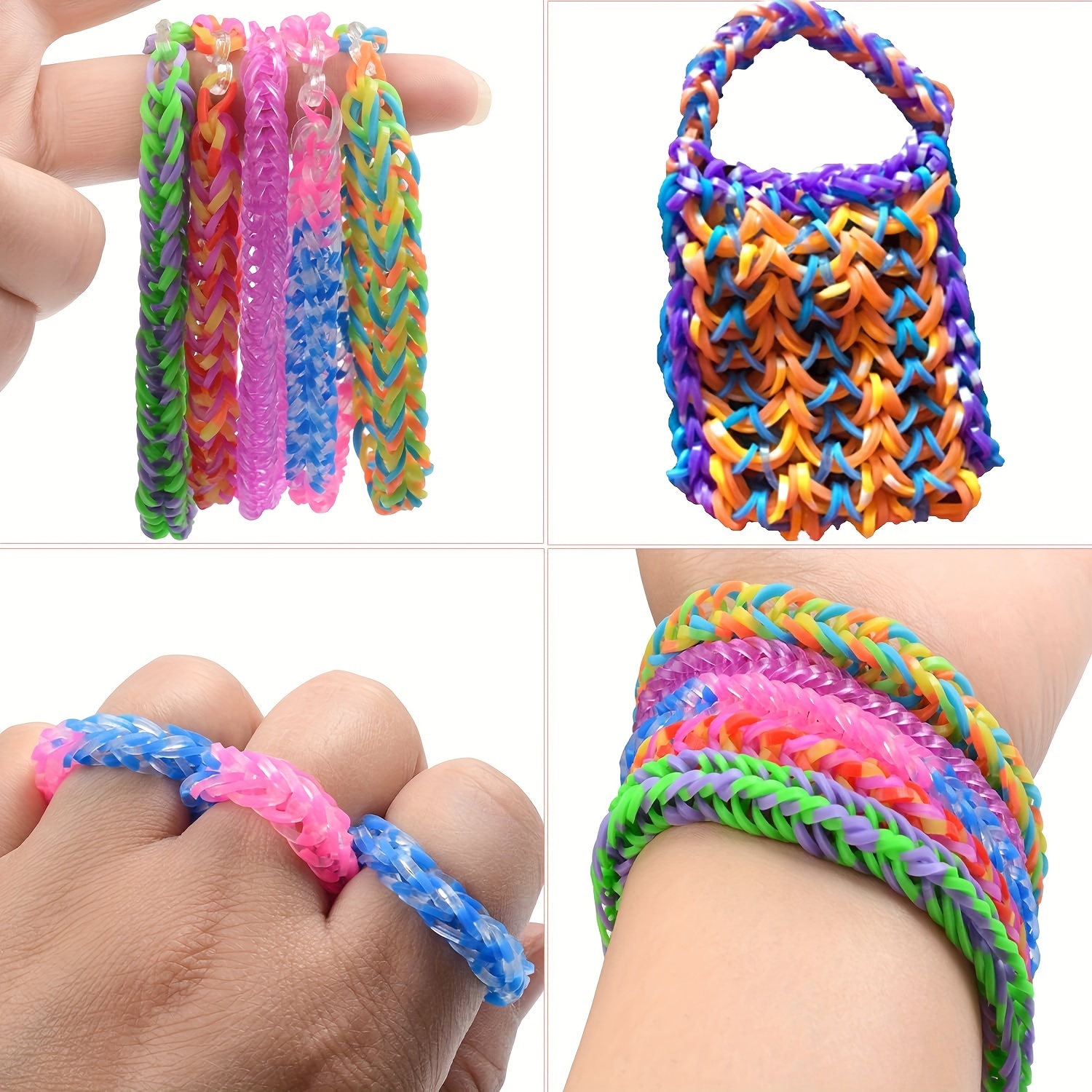 1500+ Loom Bands Handcraft Kit | Rubber Bands For Bracelet Making Kit DIY  Art Craft Kit Girls &Boys Creativity Gift | Ideal Birthday Gifts