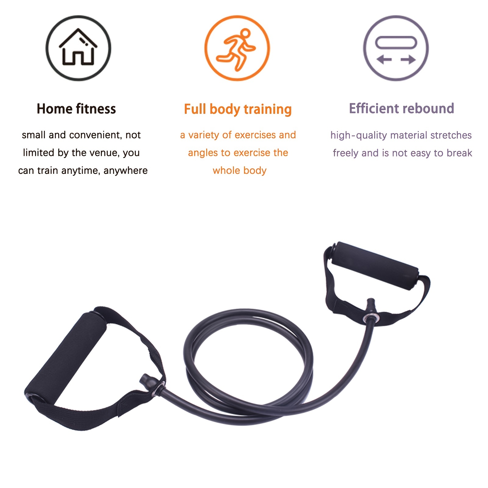 5 Level Resistance Bands Handles Full body Workouts Strength - Temu