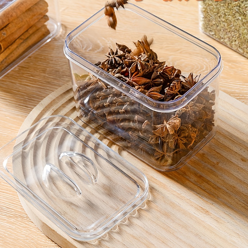 1pc Kitchen Spice Storage Box Sichuan Pepper Aniseed Storage Tank Cinnamon Dry Pepper Star Anise Dry Ingredients Dry Goods Pepper Storage Tank Tran