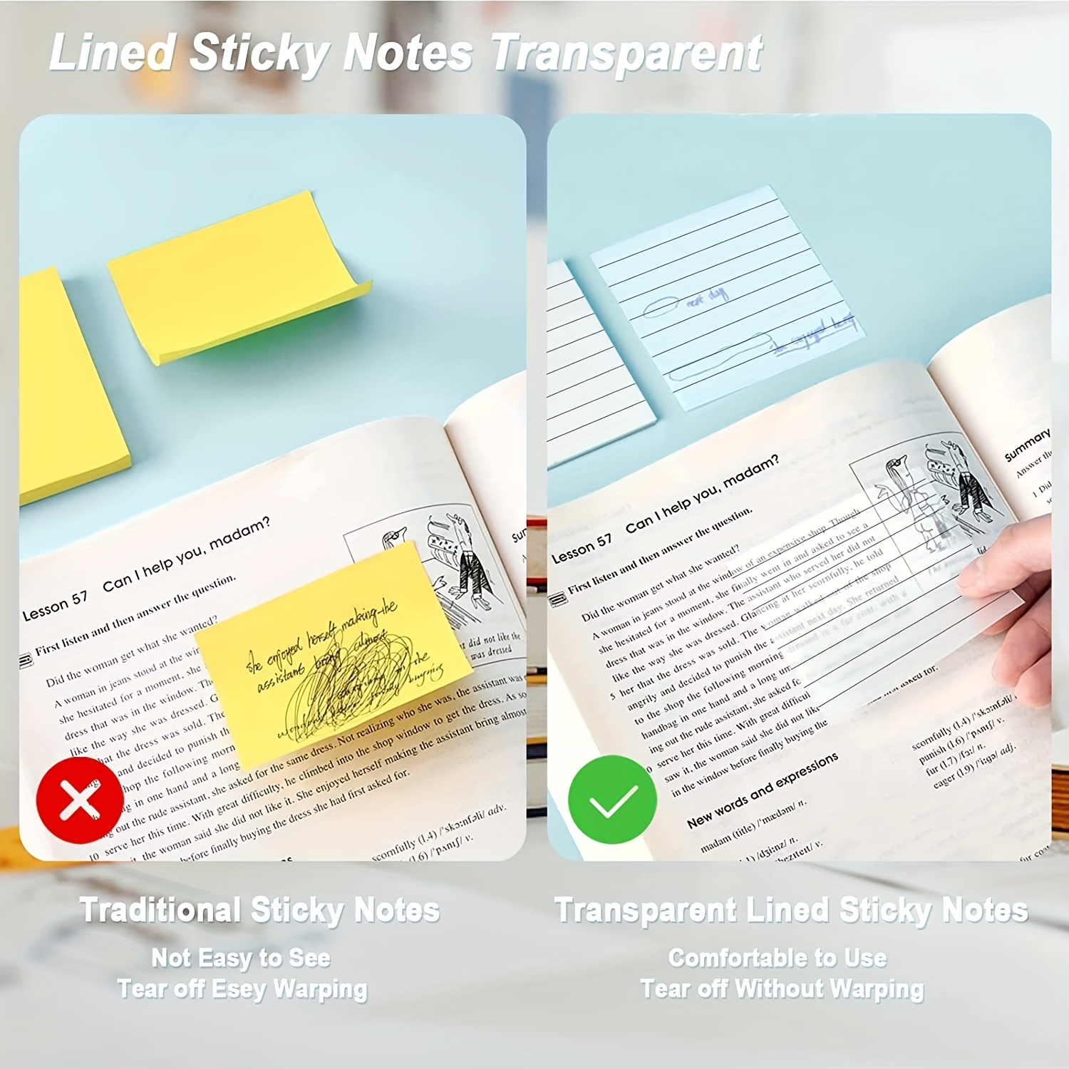 Translucent Sticky Notes - 3x3