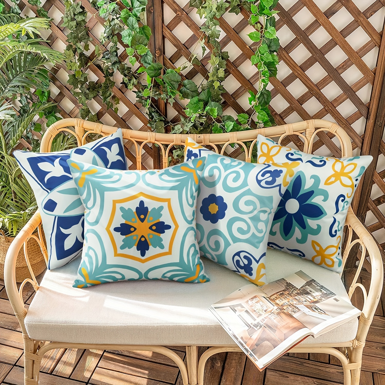 18x18 Inch Outdoor Pillow Inserts Decorative Waterproof Throw Pillows Insert  For