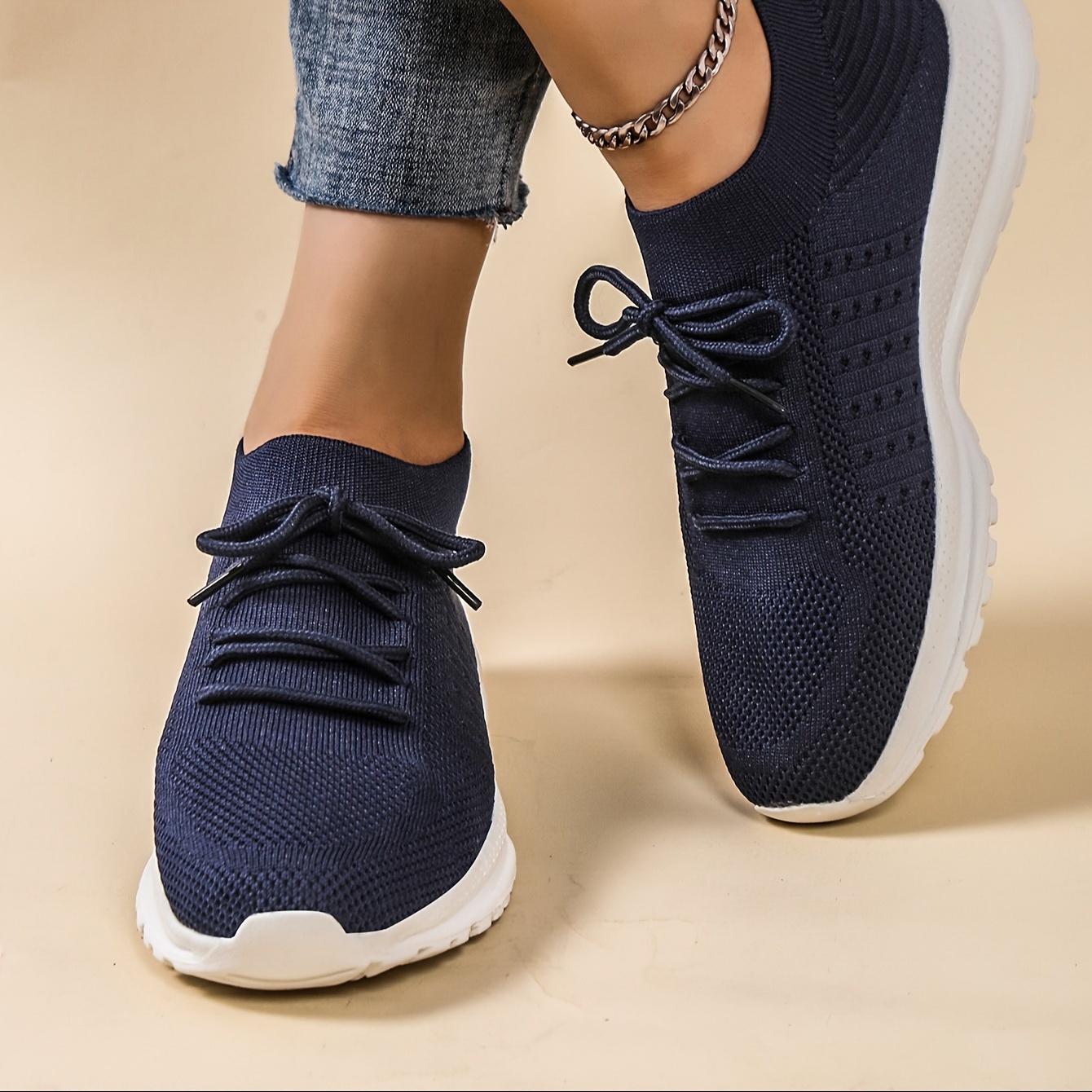 Womens navy sale blue running shoes