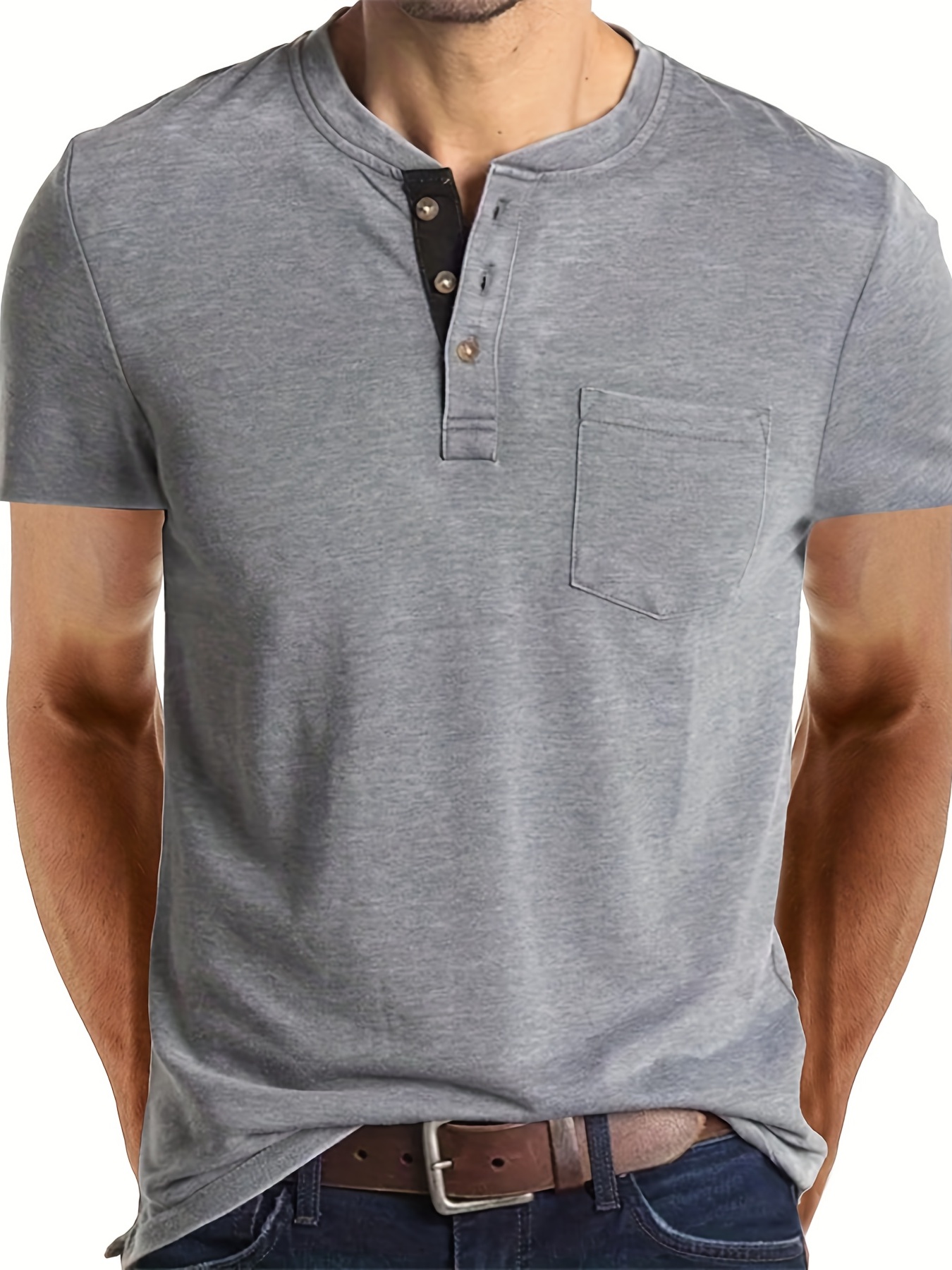 Camiseta de cuello alto para hombre, camisa de manga larga, lisa, ajustada,  informal, a rayas, talla grande 4XL-M, Otoño e Invierno