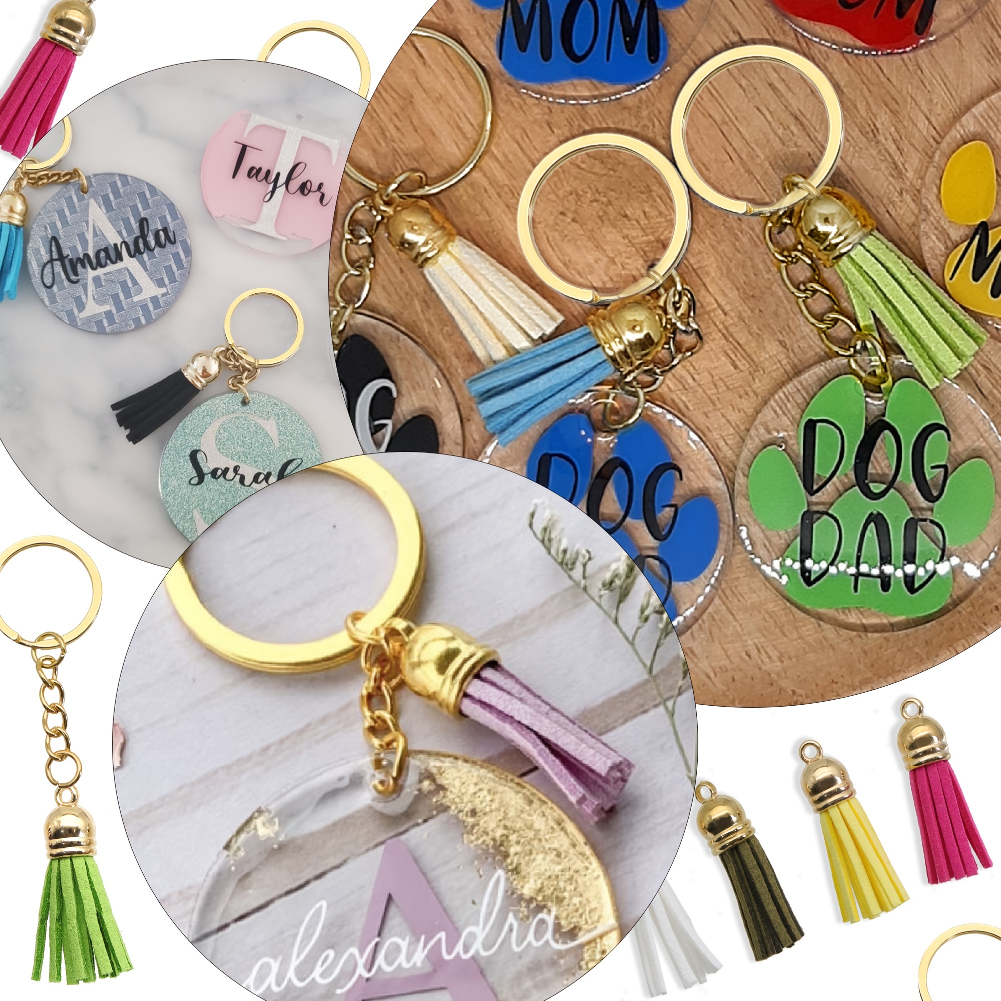DIY MDF Sublimation Keychain Blank 36Pcs Heat Transfer with with
