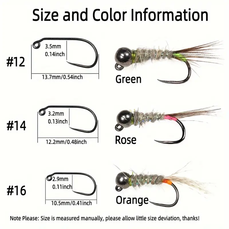 Mix Color #12 #14 #16 Fast Sinking Barbless Tungsten Head - Temu