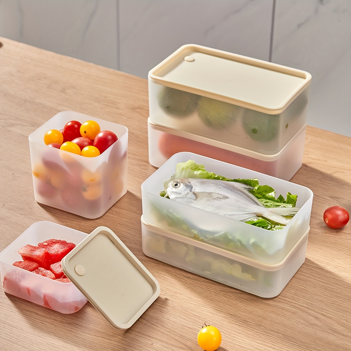 Multi-partition Plastic Crisper Box - Microwavable, Sealed, Portable Lunch  Box For Fresh And Healthy Meals - Temu