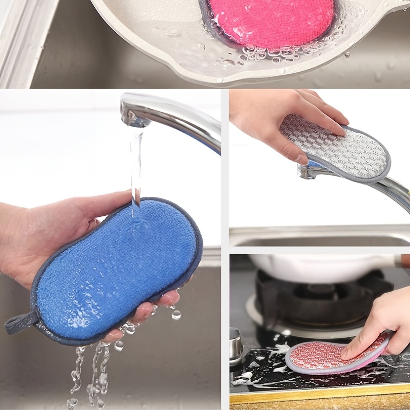 Double sided Dishwashing Sponge Wipe Brush Pot Brush Bowl - Temu