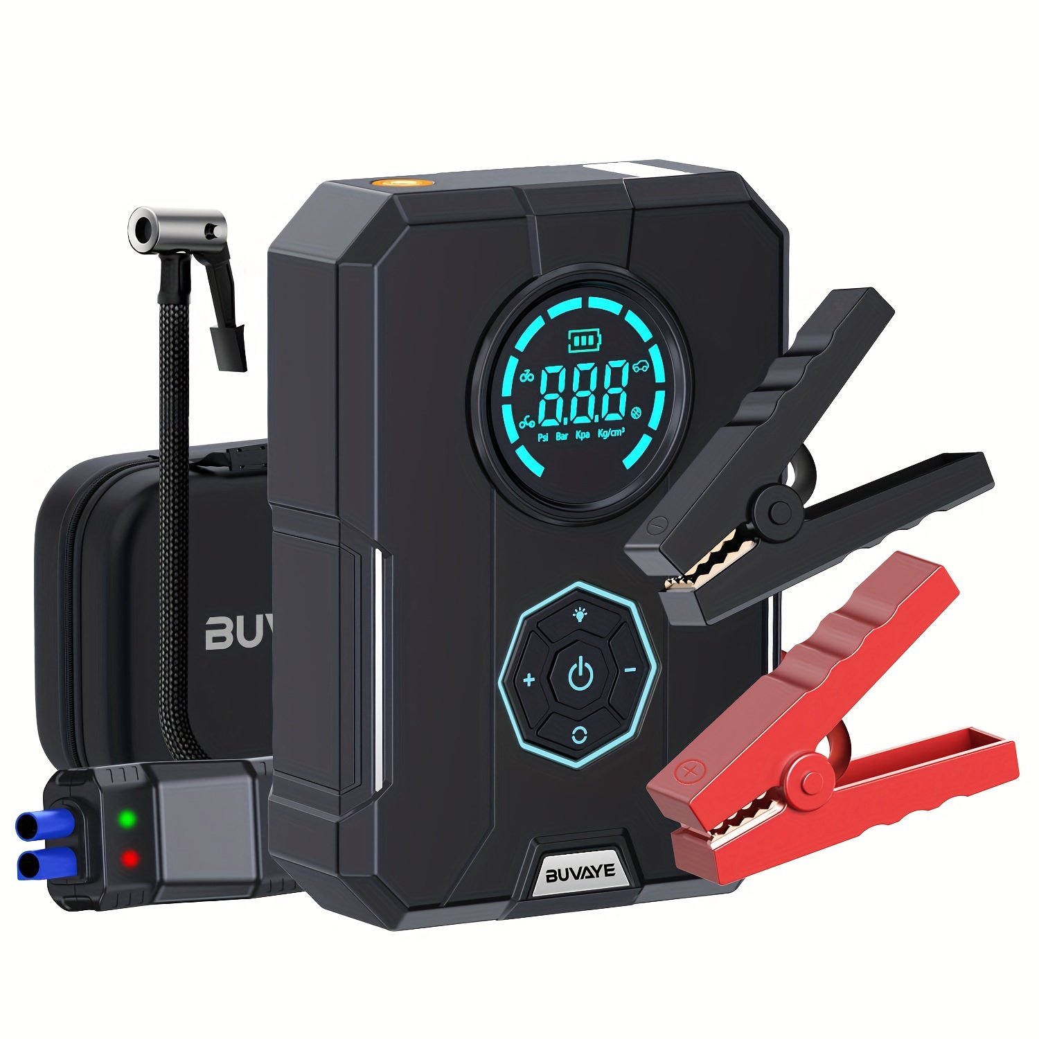4 In 1 Car Jump Starter Air Pump Power Bank Portable Air Compressor, Cars  Battery Starters Starting Auto Tyre Inflator