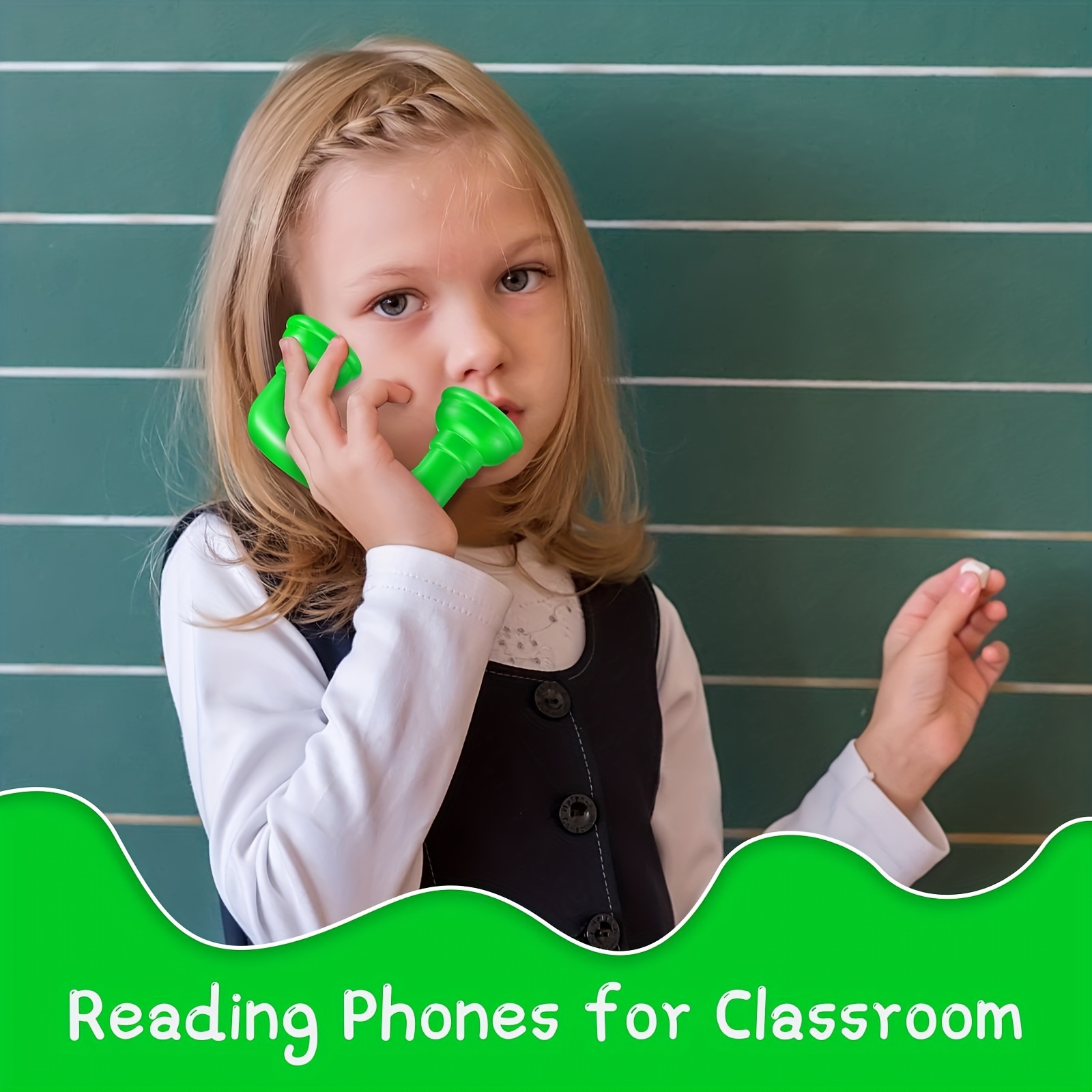 Téléphones Chuchoteurs Pour Enfants - Lot De 12 - Outil éducatif Pour Orthophonie, Lecture Et Prononciation - En Plastique ABS Bleu - 6