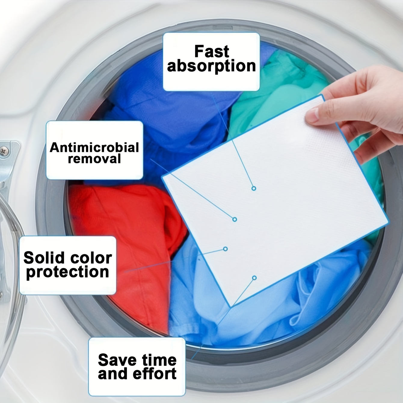 50pcs Anti Dyed Laundry Sheet, Color Catcher Sheet, Color Absorbing Washer  Sheets