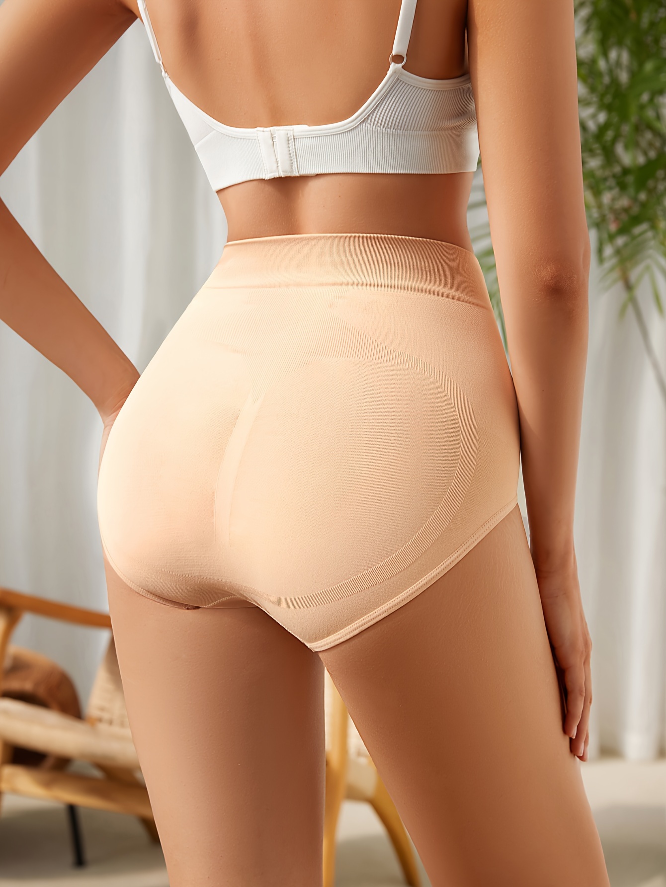 Seamless Solid Shaping Panties Tummy Control Compression - Temu