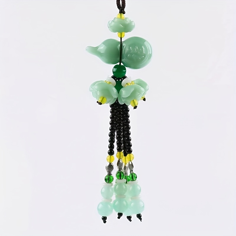 car chain pendant car interior ornament key chain accessories faux jade blessed pendant pendant ornament 5