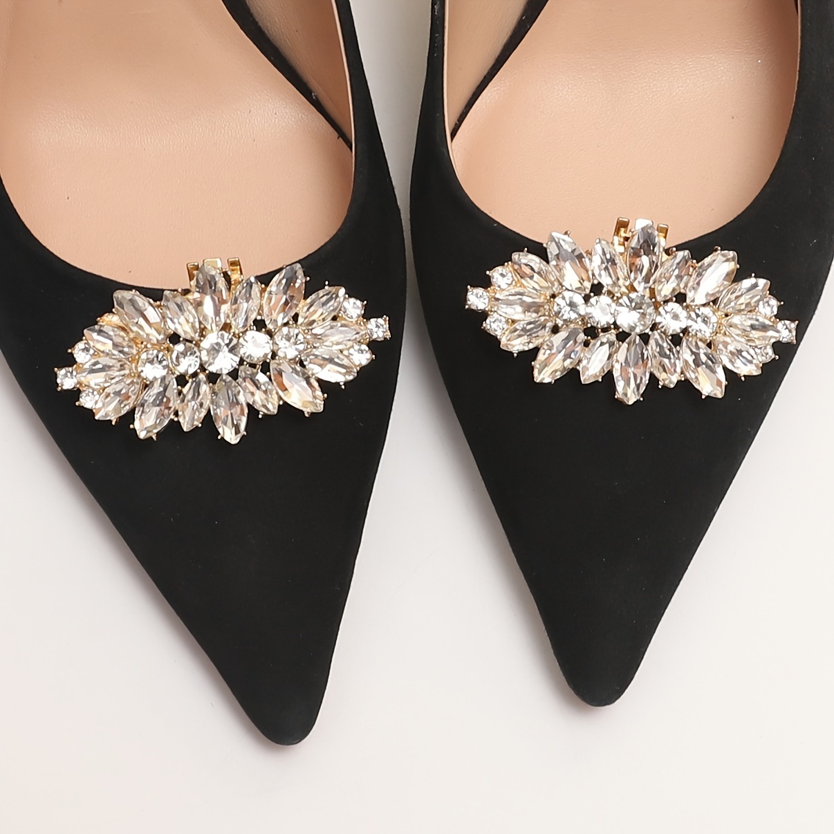  MILRY Pointed Transparent Shoes, Rhinestones, Sun