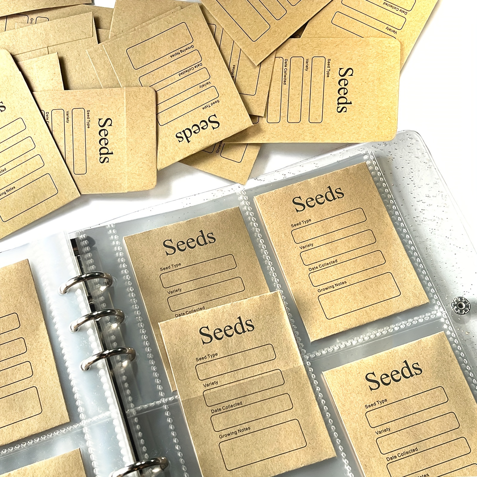  100Pcs Seed Packets Envelopes, Resealable Self Sealing Seed  Storage Organizers Seed Saving Envelopes, Garden Seed Pocket Bags  Organization Binder Seed Saver Pockets Seed Storage Envelope for Vegetable  : Office Products
