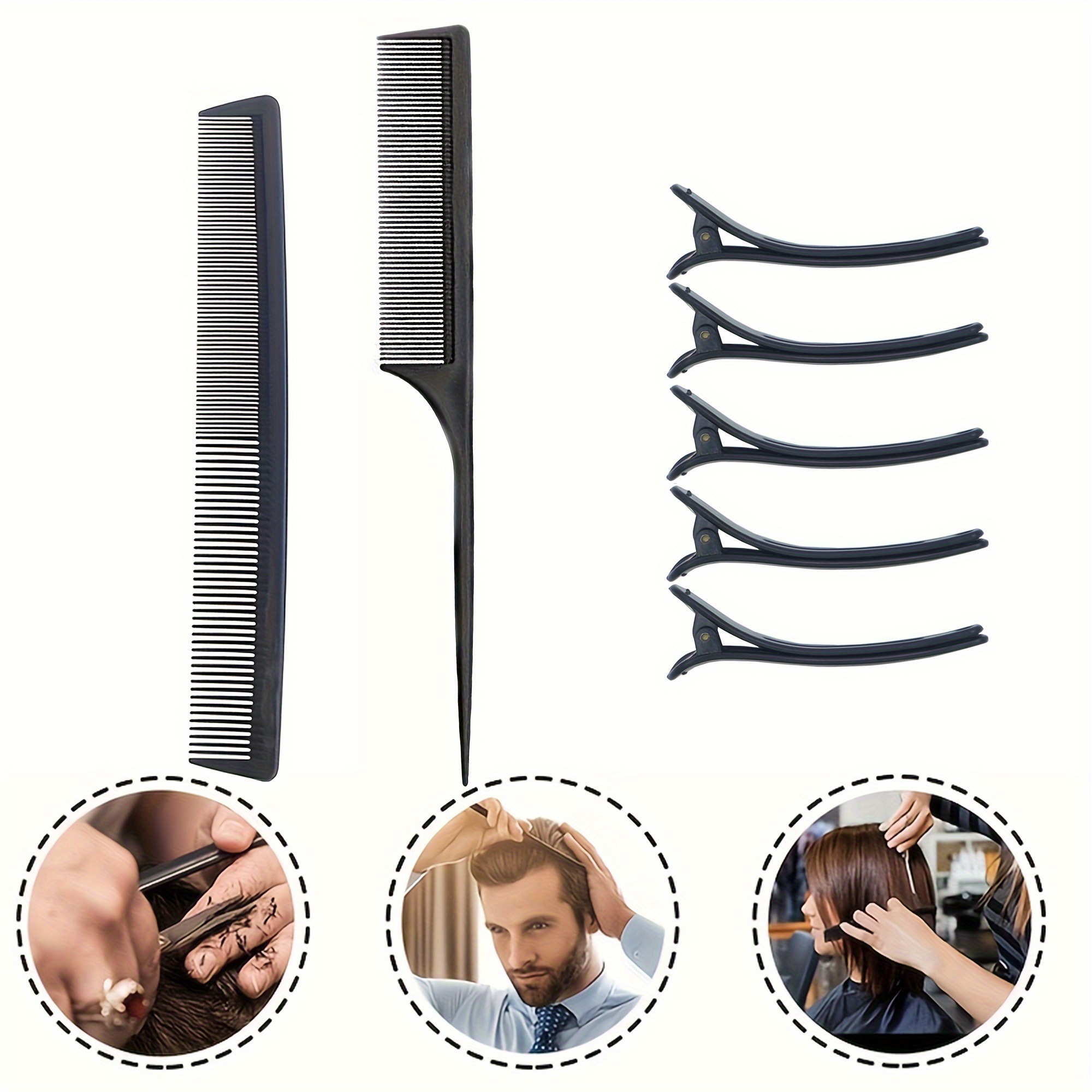 Parting Comb For Braids Rat Tail Comb Hair Styling Comb With - Temu