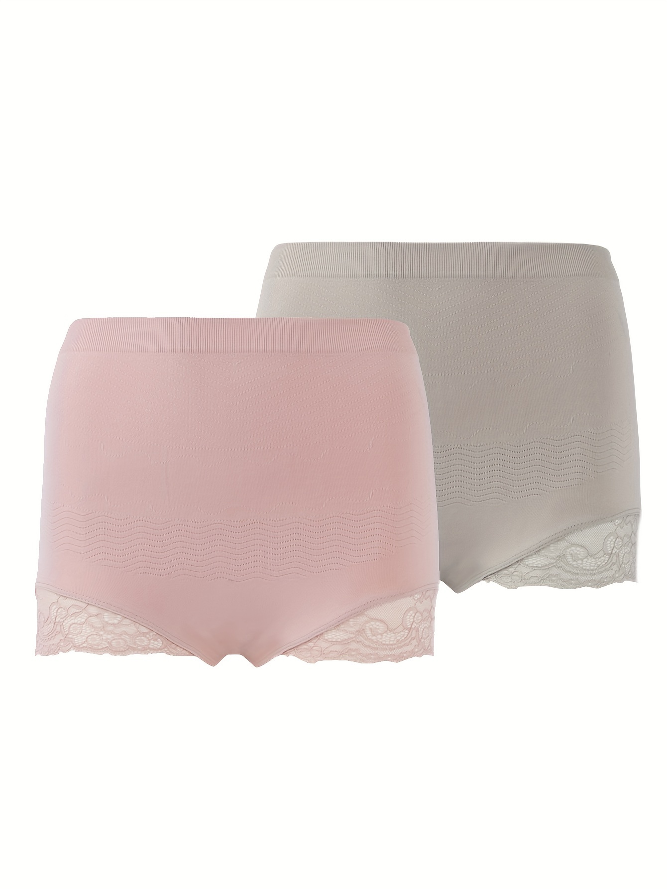 Solid Contrast Lace Boyshort Panty Intimates Boxer Shorts - Temu