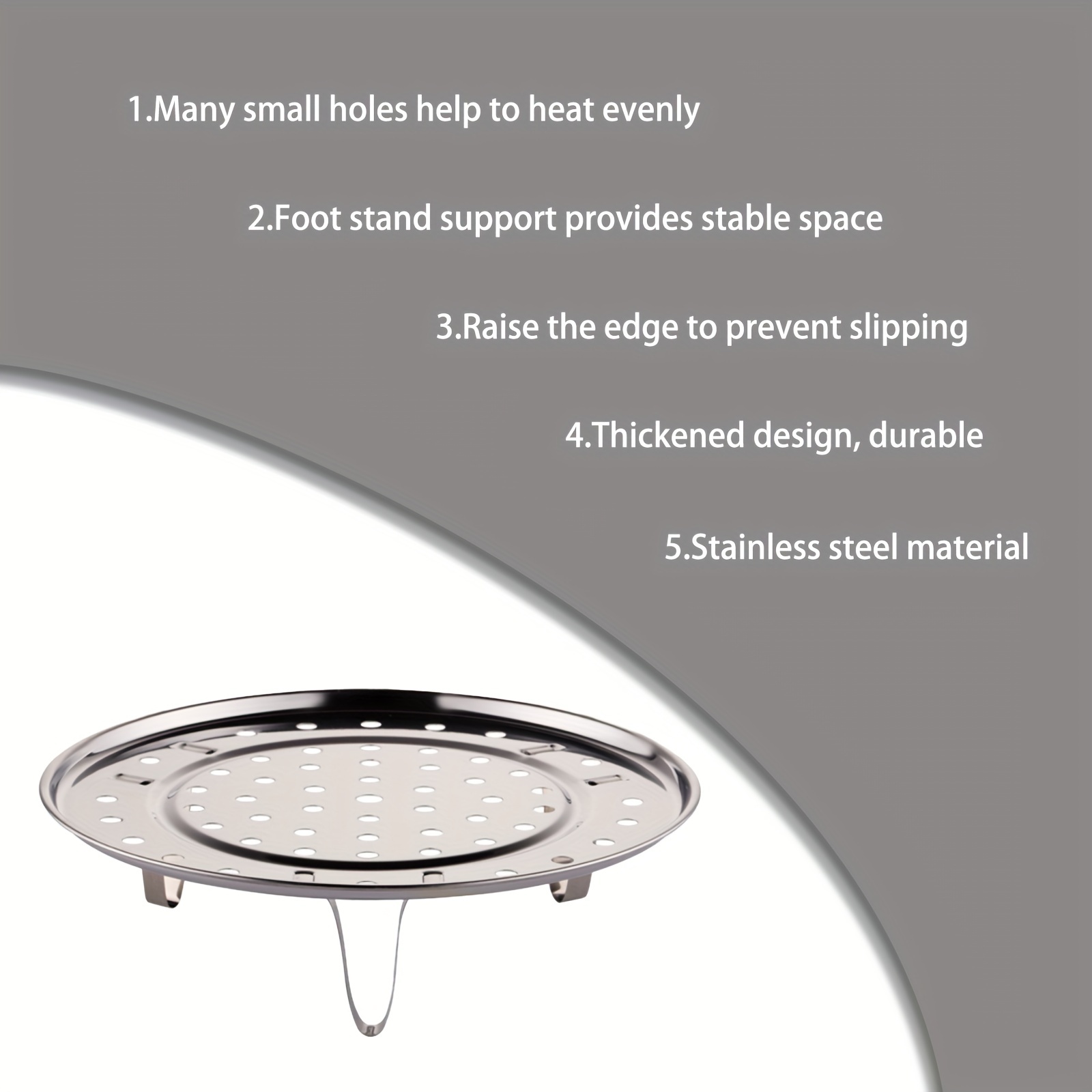 Durable Stainless Steel Pressure Cooker Trivet Heavyduty Round