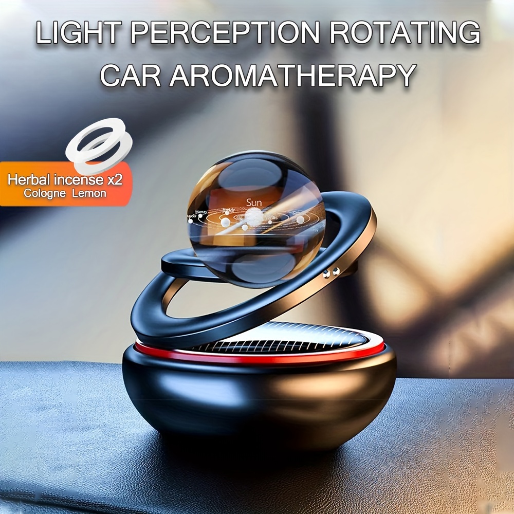 Kaufe Car Air Freshener,Rotating Solar Aromatherapy Essential Oil