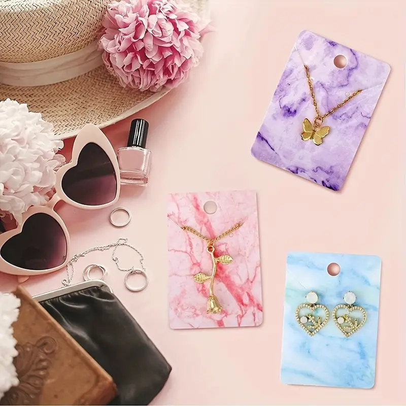 Marble Earring Necklace Display Card Holder For Selling 5 - Temu